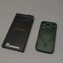 CANSHN Magnetic Compatible with iPhone 17 Pro Case, Upgraded [Full Camera Protection] [Compatible with Magsafe] [Translucent Matte] Shockproof Protective Phone Cover 6.3 Inch - Deep Green