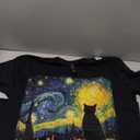 Cat Starry Night Van Gogh Cat for Cat Lover Cat Mom Cat Dad T-Shirt L 