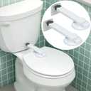 Toilet Locks Baby Proof (2-Pack) Ideal Baby Proof Toilet Lid Lock with Arm  No Tools Needed Easy Installation with 3M Adhesive  Top Safety Toilet Seat Lock  Fits Most Toilets, White