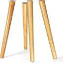 Sopicoz Table Legs 16 inch Wood Furniture Legs for Coffee Table End Table Mid-Century Modern DIY Furniture Tapered Natural Threaded M8 Hanger Bolts Pack of 4
