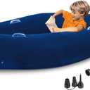 Inflatable Sensory Chair for Kids, Sensory Toys for Autistic Children,60 inches Comfy Chair Sensory Pea pod with Pump - ADHD Chair Provide Sensory Input & Therapeutic Compression - Blue