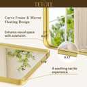 TETOTE 42 x 36 Gold Vanity Mirror Brushed Gold Metal Framed Vanity Mirror, Tempered Glass, Modern Farmhouse Wall Mounted Mirrors for Decorative(Horizontal/Vertical)