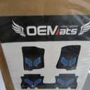 Premium Color TPE Floor Mats Custom Fit for Toyota RAV4 2019-2025 (Only for Hybrid)| Hydro Blue Wing Design | All-Weather Heavy Duty Car Floor Liners Full Set 1st & 2nd Row