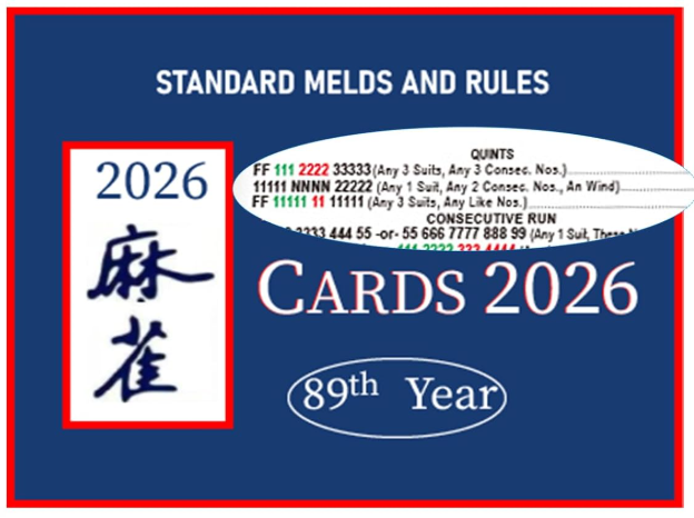 Mahjong Card Official Revision, Mah jongg Cards 2026, Large Print and Easy to Read Cards, Mah Jongg Rule Card Set for Mahjong Beginners & Christmas Gatherings (Blue)
