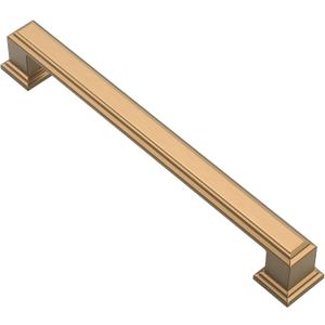 Alzassbg 6 Pack Champagne Bronze Cabinet Pulls, 6-1/4 Inch(160mm) Hole Center Cabinet Handles Kitchen Pulls for Cabinets and Drawer AL3071TGP