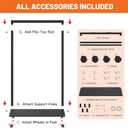 Heavy Duty Rolling Sidewalk Sign 24x36 Inch - Double-Sided Sandwich Board Poster Stand with Wheels, Slide-in Floor Standing Sign Holder Stand for Outdoor Business Advertising (Frame only)