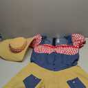 fun shack Women's Cowboy Costume Denim Dress Hat Halloween Cowgirl Outfit Western (Medium)