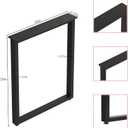 DR.IRON Metal Desk Legs 28H x 24W Heavy Duty Square Metal Table Legs, DIY Industrial Black Table Legs for Dining Table, Computer Desk, Set of 2(Only Legs Without Board), 24inch Wide