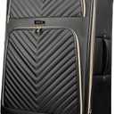 Kenneth Cole REACTION Chelsea Chevron Quilted Luggage, Black, 28-Inch Checked