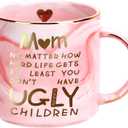Mothers Day Gifts for Mom from Daughter Son - 12oz Funny Coffee Mug for Mom Wife from Husband Unique Marble Coffee Cup with Gold Print Christmas Birthday Mother's Day Present for Mama Stepmother Women