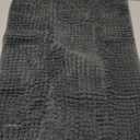 SUBRTEX Bathroom Rugs Chenille Bath Rug Soft Short Plush Bath Mat Soft Shower Mat Water Absorbent Shower Mat Quick Dry Machine Washable(Gray,16" x 24") (Grey)