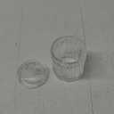 1 Pack Qtip Holder Glass Apothecary Jars with Lids Bathroom Accessories Vanity Organizers and Makeup Storage Canister for Cotton Swabs, Balls, Pads, Floss Picks, Candy, Clear
