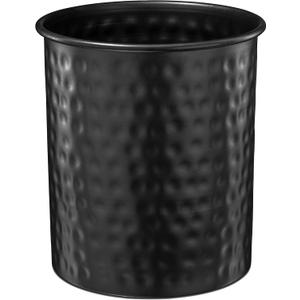 Monarch Abode Kitchen Utensil Holder Hand Hammered Metal Black Utensil Holder, Decorative Utensil Crock for Kitchen Counter, Cooking Tool and Spatula Holder for Countertop, Caddy Organizer