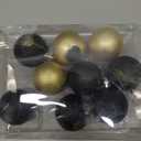 24 PCS Ramadan Ornament Ball, 1.57" Black Gold Eid Mubarak Hanging Balls, Ramadan Mubarak Ornaments for Islamic Muslim Tree Party Decor