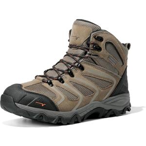 NORTIV 8 Men's Ankle High Waterproof Hiking Boots Outdoor Lightweight Shoes Trekking Trails Armadillo (14 Wide)