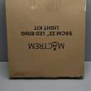 Ring Light 22inch Kit: Ring Light Tripod for iPhone ipad,with 75" Tripod/LCD Display/4 Phone Tablet Clips/2 USB Ports,LED RingLight for Barber Makeup Tattoo TikTok Video Recording Vlog (White)