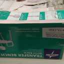 Medline Tub Transfer Bench and Shower Chair with Microban Antimicrobial Protection, Adjustable Shower Bench and Bath Seat For Seniors And Elderly, 350 lb. Weight Capacity, Light Blue