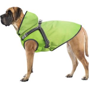 Mosucoirl Dog Raincoat Waterproof Dog Hoodie Reflective Dog Raincoat Hooded Adjustable Rain Jacket for Small Medium Large Dogs Puppies (Green, M)