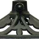 TIKI Cast Iron Torch Stand Heavy-Duty, Freestanding & Weather-Resistant Torch Base for Patio, Garden, Deck & Backyard Fits Torch Poles 0.75" to 1.25" 9" x 9", Black
