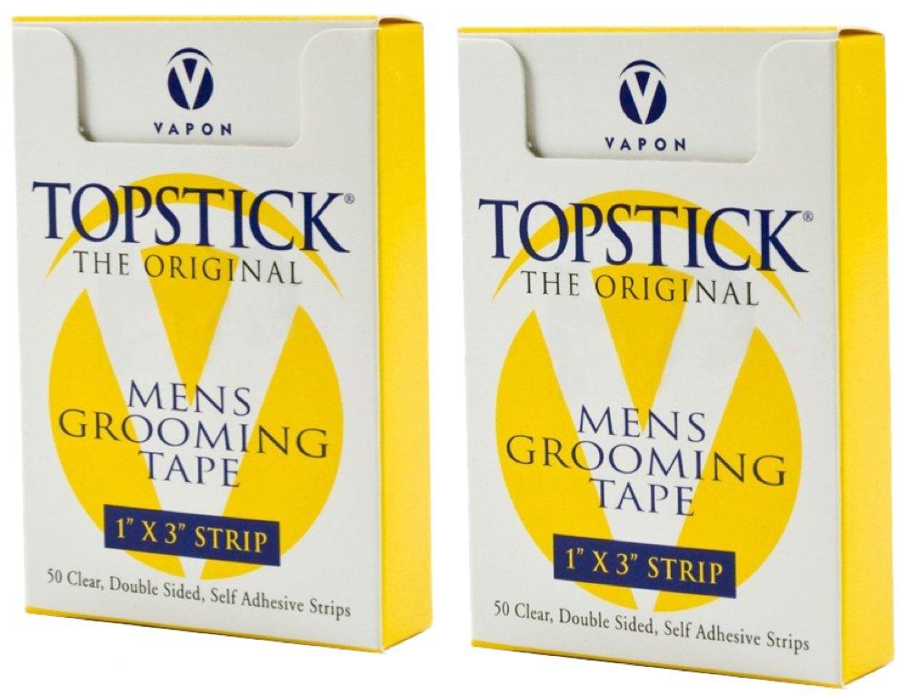 Topstick 1" X 3" - 50 Strips in each box (2 boxes) Hypo-Allergenic All Purpose Clear Double Tape