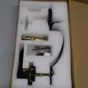 Front Door Handle, Bronze Exterior Door Handle with Reversible Lever, Classic Front Entry Door Handle for Right or Left Handed Doors, Front Door Handle No Lock, Oil Bronze