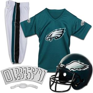 Franklin Sports NFL Youth Football Uniform Set for Boys & Girls - Includes Helmet, Jersey & Pants with Chinstrap + Numbers (Small)