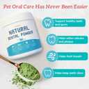 3 x Natural Dog Dental Powder - Teeth Cleaning Powder - Removes Plaque and Tartar - Breath Freshener - Contains Probiotics to Fight Bad Breath - Large Size for Multi-Dog Households (7.05 Oz)