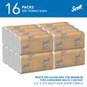 Scott Professional Universal Multifold Paper Towels, Bulk (01804), Absorbency Pockets, 9.2" x 9.4" sheets, Plus Tier, Compressed, White (250 Sheets/Pack, 16 Packs/Case, 4,000 Sheets/Case)