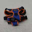 rabbitgoo Dog Harness No Pull with 2 Leash Clips, Adjustable Soft Padded, Reflective Oxford No Choke Pet Vest with Easy Control Handle for Medium Sized Dogs, Blue & Orange, Medium