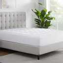 Serta ComfortSure Full Mattress Cover, Fitted Pillow Top Mattress Pad, Super Soft and Breathable Quilted Cotton Protector with 18" Elastic Deep Pockets for Secure Fit, White