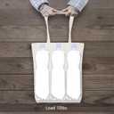 TOPDesign 12-Pack Cotton Tote Bags with 4" Gusset, 15"x16"x4" Economical Lightweight Reusable Grocery Shopping Cloth Bags, Bulk Blank Plain Totes for DIY, Vinyl, Sublimation, Gift (Natural)