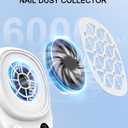 Rechargeable Nail Dust Collector Nail Tech, Compact Vacuum Fan Dust Collector for Nails, Cordless Dust Suction Machine Manicure Pedicure Tool for Acrylic Nail Polishing, 30PCS Filter Papers
