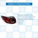 LED Driver Left Side Tail Light Assembly Compatible With Mazda CX5