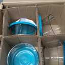 Anchor Hocking SnugFitTM Round Food Storage Containers with Lids (4-Piece, 4-cup, Teal, oven-safe)