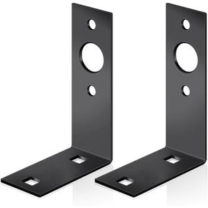 Dunzy 2 Pcs Galvanized Trailer Light Brackets Mounting L Shape Tail Light Bracket for Boat Utility Trailer Parts Accessories, 4.5 x 3 x 1.5 Inch (Black)