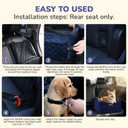 Dog Car Seat for Small Medium Dogs, 6" Elevated Dog Booster Seat with ISOFIX Safety Fixation, Washable Cover & High Density Memory Foam, Portable for Car Front/Rear/Trunk Home Outdoor Use (Navy Blue)