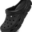 Toddler Kids Clogs for Boys Girls Comfortable Slip on Sandals Beach Pool Slipper (6 Big Kid, Black)