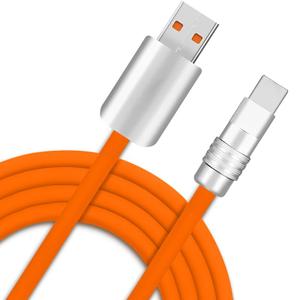 Chubby 3.0 Extra Long Fast Charging Cable Durable USB Type-C Cables USB C to A Quick Charger Cord, Orange, USB-A to Type-C, 16.4 FT
