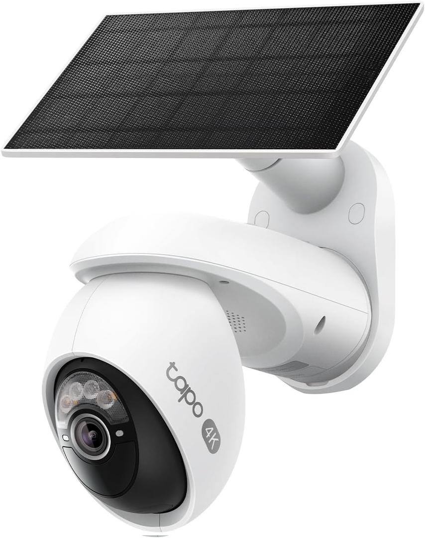 Tapo C660 4K Outdoor Camera Wireless, Battery Camera w/Solar Panel, Pan/Tilt, 360° View, 24/7 Capture, Free Person/Vehicle Detect, Night Vision, SD/Cloud, Works w/Alexa and Google Assistant, VistaCam 360