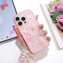 Compatible with iPhone 16 Pro,3D Butterfly Design Cute Kawaii Bling Frame Shape Soft Silicone Shockproof Protective Phone Cover for Women Girls Pink