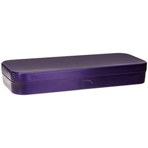 FlossFish Single Mini Pencil Box, Purple. Use as Pencil, Makeup, Jewelry, Gift, Candy, Favor or Birthday Gift Box.
