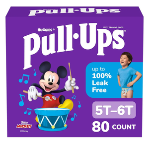 Pull-Ups Boys' Potty Training Pants, Size 5T-6T Training Underwear (46-60 lbs), 80 Count (2 Packs of 40)
