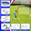 HOORAYSPORT Soccer Goal, 6x4 ft Pop Up Soccer Goal Set of 2, Portable Soccer Goals for Backyard for Indoor or Outdoor Practice, Multiple Sizes Soccer Nets Training Equipment