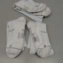 Compression Running Socks 3 Pairs, Cushion Crew Socks, Anti-Blister Moisture Wicking Athletic Hiking Basketball Socks (6-9, White)