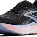 Brooks Womens Glycerin 22 Neutral Running Shoe (9, Black/Blue Heron/Orange)