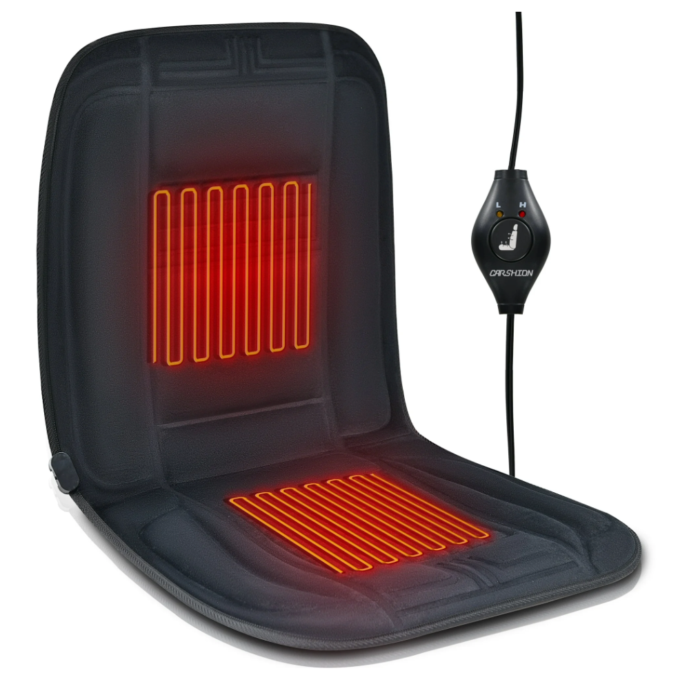 Carshion Car Seat Cover with Fast Heating, Heated Seat Cushion with 12V Car Adapter