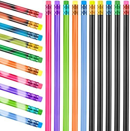 Outus 100 Pieces Color Changing Mood Pencil 2B Changing Fun Pencil Assorted Color Thermochromic Pencils with Eraser for Christmas Valentine Birthday Pencils Party Favor Outus 100 Pieces Color Changing Mood Pencil 2B Changing Fun Pencil Assorted Color Thermochromic Pencils with Eraser for Christmas Valentine Birthday Pencils Party Favor