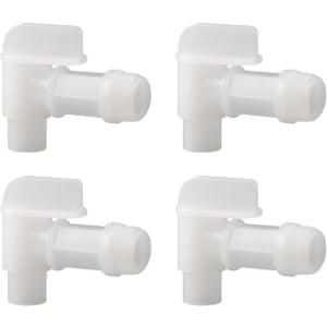 4Pcs 3/4 Male Barrel Faucet for 5 Gallon Water Jugs Plastic Drum Faucet Spigot Replacement Water Spigot by MUGLIO (White)