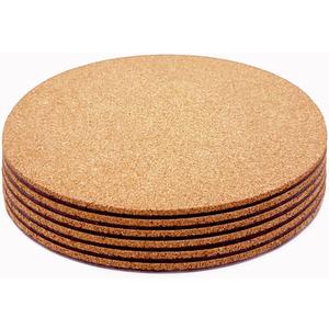Cork Plant Coasters, Double Layers 4 Inch Cork Planter Coaster, Absorbent Cork Plant Mats, Cork Plant Coasters for House Plants, 6 Pcs