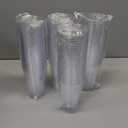 FOCUSLINE 100 Pack 14 oz Clear Plastic Cups, Disposable Cups Large Reusable Plastic Tumblers, Heavy-duty Clear Cups 14 Ounce for Wedding Party, Thanksgiving, Halloween, Christmas